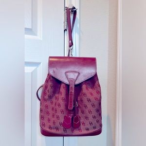 D&B vintage medium backpack , wine color.